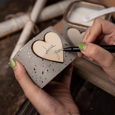 Tanaman Kedelai Hijau Campuran Lilin Heart Square Lilin Aromaterapi Dengan Rasa Desain Yang Kuat
