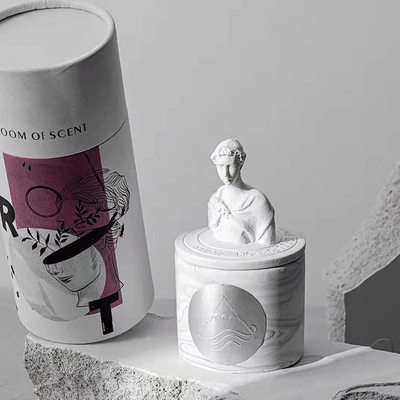 2023 ECO David Plaster Gypsum Sculpture Fragrance Lilin Wangi Gardenia