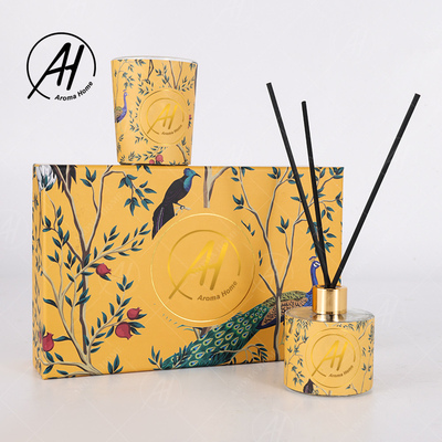 Label Toples Kaca Tanpa Api Gaya Nordik Lilin Beraroma Reed Diffuser Set With Box