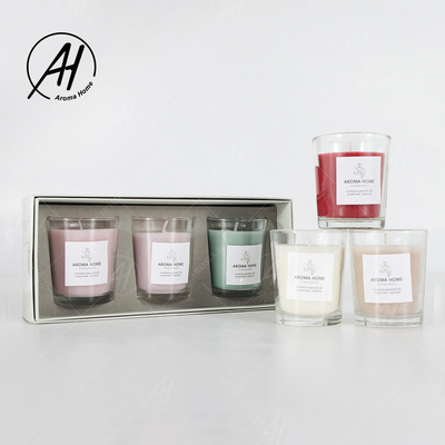 Aromaterapi Pesta Rumah Mini Toples Kaca Lilin Aroma Lilin Warna-warni Gift Set 5.5OZ 3PCS