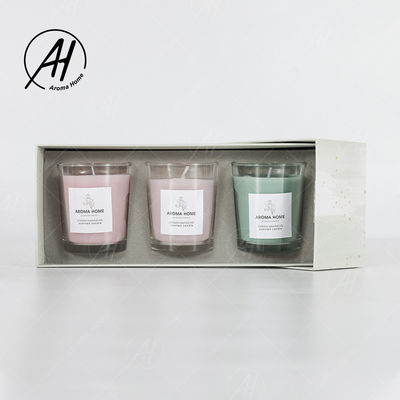 Aromaterapi Pesta Rumah Mini Toples Kaca Lilin Aroma Lilin Warna-warni Gift Set 5.5OZ 3PCS