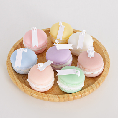 Private Label Fruit Aroma Mini Soy Wax Macaron Handmade Candle Untuk Kamar Mandi