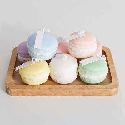 Private Label Fruit Aroma Mini Soy Wax Macaron Handmade Candle Untuk Kamar Mandi