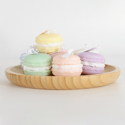 Private Label Fruit Aroma Mini Soy Wax Macaron Handmade Candle Untuk Kamar Mandi