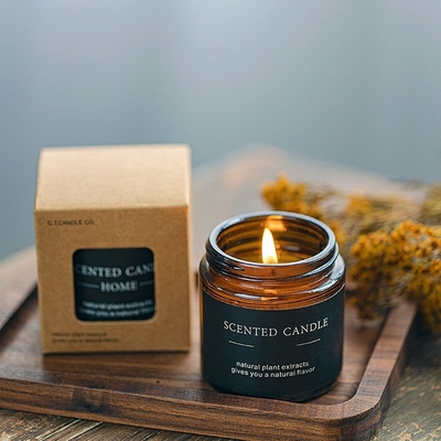 Kaca Coklat Aromaterapi Lilin Wangi Mewah Velas Bunga Penyembuhan Kristal