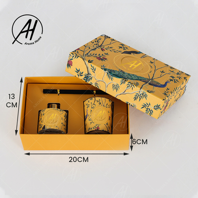 AROMA RUMAH Mewah Reed Diffuser Minyak Alami Penyegar Udara Set Hadiah Lilin Aroma