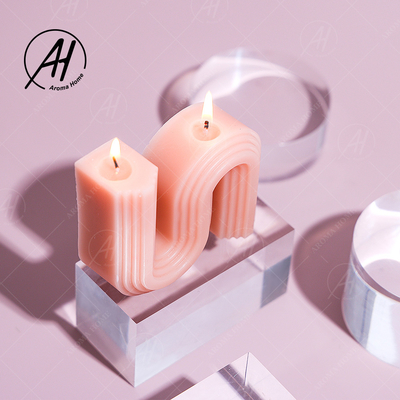 Harga Murah Natural Vegan Luxury Aromatherapy Soy wax S Shape Scented Candle for Wedding