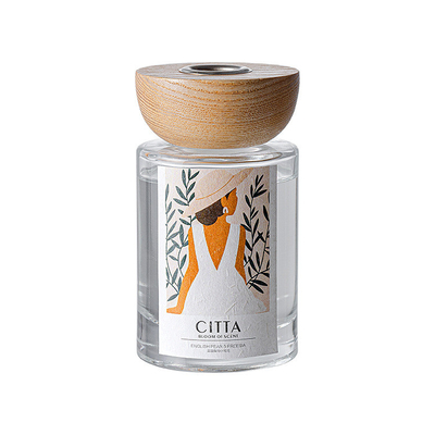 Aromaterapi Essential Oil Fragrance Parfum Kaca Botol Reed Diffuser Dengan Tutup Kayu