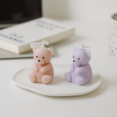 Dekorasi Kerajinan Tangan Ulang Tahun Lilin Buatan Tangan Berbentuk Boneka Beruang Beraroma