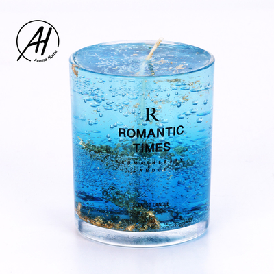Toples kaca Crystal Gel Flower Jelly Wax Lilin Wangi Buatan Tangan Romantis