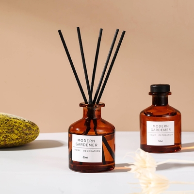 Botol Kaca Disesuaikan Dekorasi Rumah Hotel Aroma Reed Diffuser 50ML