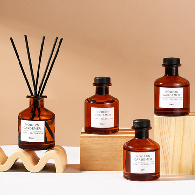 Botol Kaca Disesuaikan Dekorasi Rumah Hotel Aroma Reed Diffuser 50ML