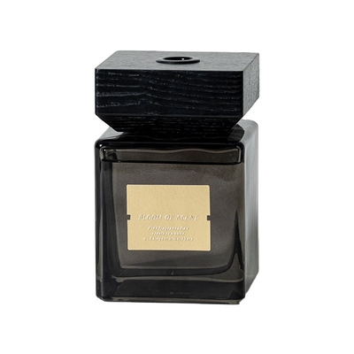 Square Luxury Black Glass Home Fragrance Reed Diffuser 500ml Untuk Liburan