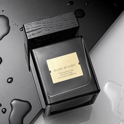Square Luxury Black Glass Home Fragrance Reed Diffuser 500ml Untuk Liburan