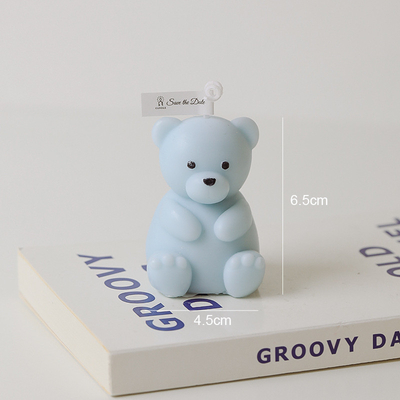 AROMA RUMAH DIY Lucu Teddy Bear Berbentuk Lilin Wangi Disesuaikan