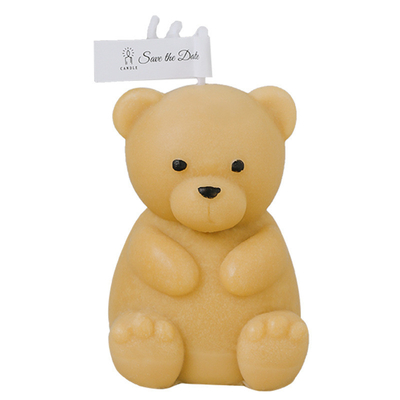 AROMA RUMAH DIY Lucu Teddy Bear Berbentuk Lilin Wangi Disesuaikan