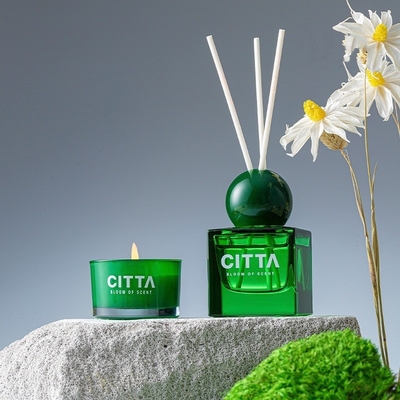 Set Lilin Wangi Reed Diffuser Wangi Mewah Dengan Kemasan Kotak Hadiah Stiker