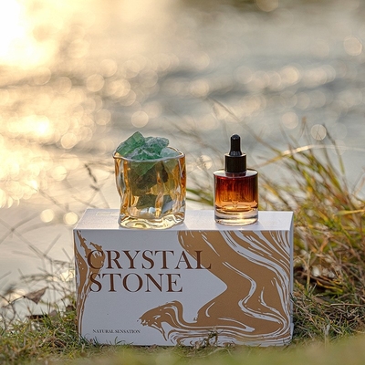 Botol kaca 30ml 260g Kristal lilin beraroma Set hadiah Luxury Reed Diffuser