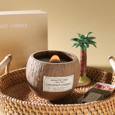 Aroma Kamar Tidur Alami Lilin Soya Kerang Kelapa Bentuk Mangkuk Lilin Beraroma