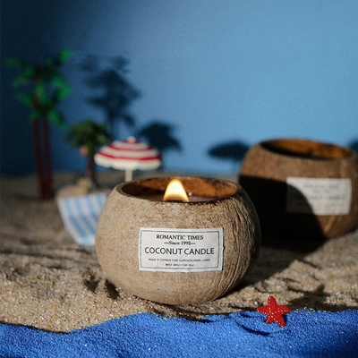Aroma Kamar Tidur Alami Lilin Soya Kerang Kelapa Bentuk Mangkuk Lilin Beraroma