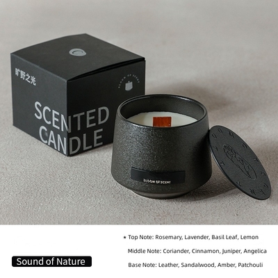 Aroma Customized Keramik Hitam Hadiah Lilin Beraroma Untuk Dekorasi Rumah