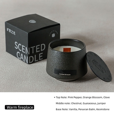 Aroma Customized Keramik Hitam Hadiah Lilin Beraroma Untuk Dekorasi Rumah