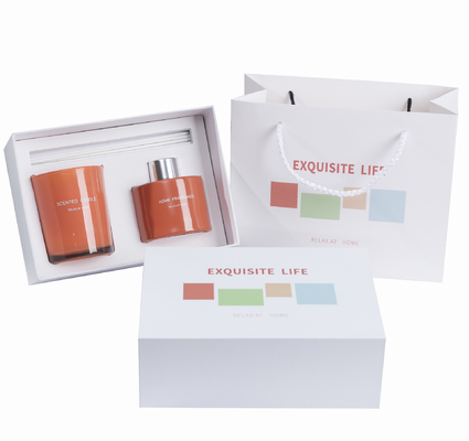 Lilin Lebah Beraroma Lilin Reed Diffuser Rumah Fragrance Gift Set Dengan Tongkat 150g