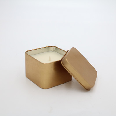 Personalized 5 Oz 14 Oz Square Metal Candle Science Kaleng Untuk Perjalanan