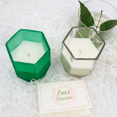 Lilin Aroma Lilin Kedelai Rumah Aroma Dengan Guci Lilin Hexagon Khusus Untuk Dekorasi Rumah