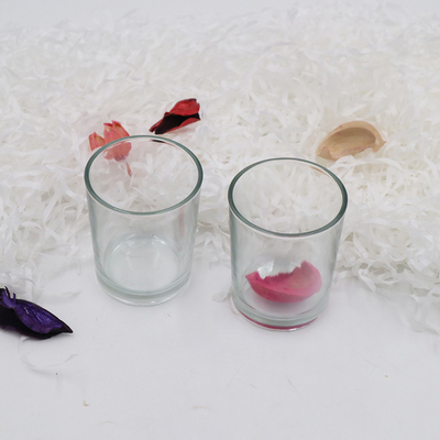 Tempat Lilin Tealight Kaca Transparan 9 Oz Dengan Tutup Kayu 300g