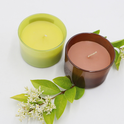 OEM Kedelai Lilin Aroma Lilin Rumah Kelapa Dan Jeruk Nipis 4oz