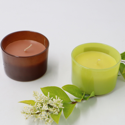 OEM Kedelai Lilin Aroma Lilin Rumah Kelapa Dan Jeruk Nipis 4oz