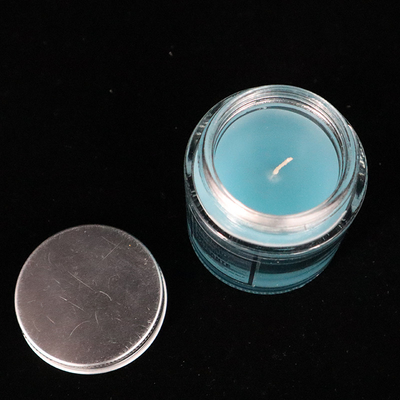 12 oz Buatan Rumah Blue Glass Jam Jar Lilin Lavender Beraroma untuk kamar mandi kamar tidur