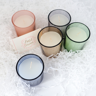 2022 Aroma Rumah Sederhana Warna-warni Kaca Lilin Kedelai Beraroma Lilin