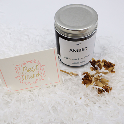 ODM Amber Glass Canning Mason Jar Lilin Untuk Fokus Aromaterapi
