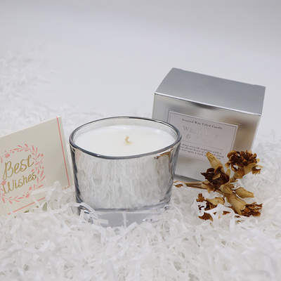 Aroma Home Luxury Private Label Lilin Lilin Kedelai Beraroma Sliver