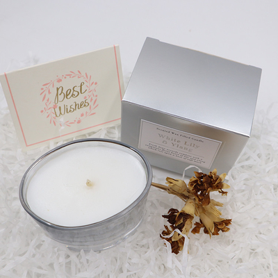 Aroma Home Luxury Private Label Lilin Lilin Kedelai Beraroma Sliver
