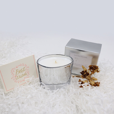 Aroma Home Luxury Private Label Lilin Lilin Kedelai Beraroma Sliver