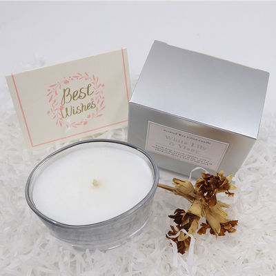 Aroma Home Luxury Private Label Lilin Lilin Kedelai Beraroma Sliver