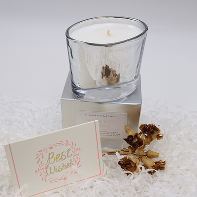 Aroma Home Luxury Private Label Lilin Lilin Kedelai Beraroma Sliver