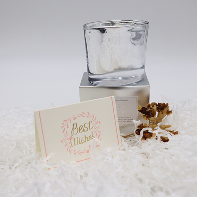 Aroma Home Luxury Private Label Lilin Lilin Kedelai Beraroma Sliver