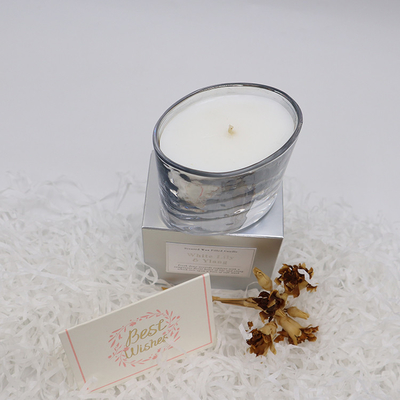 Aroma Home Luxury Private Label Lilin Lilin Kedelai Beraroma Sliver