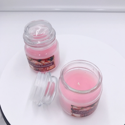 Aromaterapi Vegan Pink Mason Jar Lilin Mawar Beraroma Untuk Menghilangkan Stres