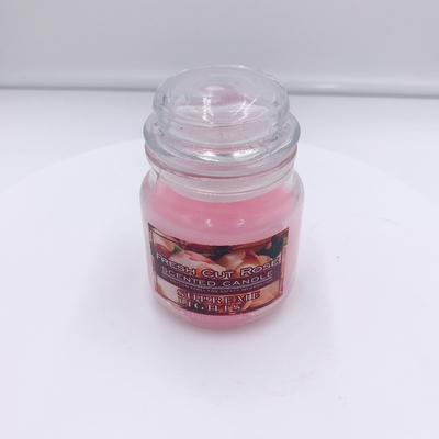 Aromaterapi Vegan Pink Mason Jar Lilin Mawar Beraroma Untuk Menghilangkan Stres