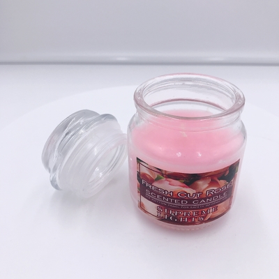 Aromaterapi Vegan Pink Mason Jar Lilin Mawar Beraroma Untuk Menghilangkan Stres