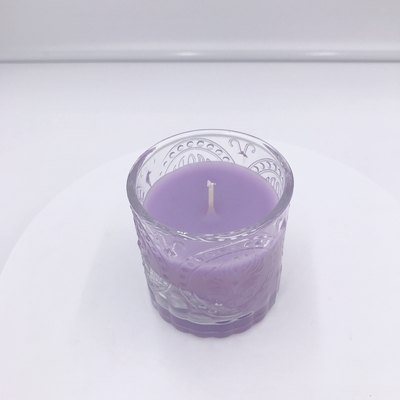 SGS Organik Ungu Minyak Esensial Aroma Lilin Rumah Dengan Kotak Hadiah 120g