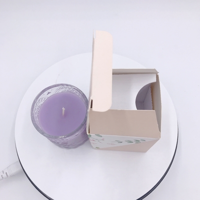 SGS Organik Ungu Minyak Esensial Aroma Lilin Rumah Dengan Kotak Hadiah 120g