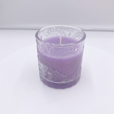 SGS Organik Ungu Minyak Esensial Aroma Lilin Rumah Dengan Kotak Hadiah 120g