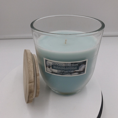 Kaca Oval Biru Lilin Citronella Luar Ruangan Besar Untuk Bug