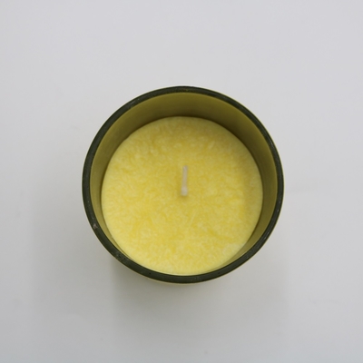 9cl Yellow Electroplated Glass Jar Lilin Wangi Dengan Pola Retak